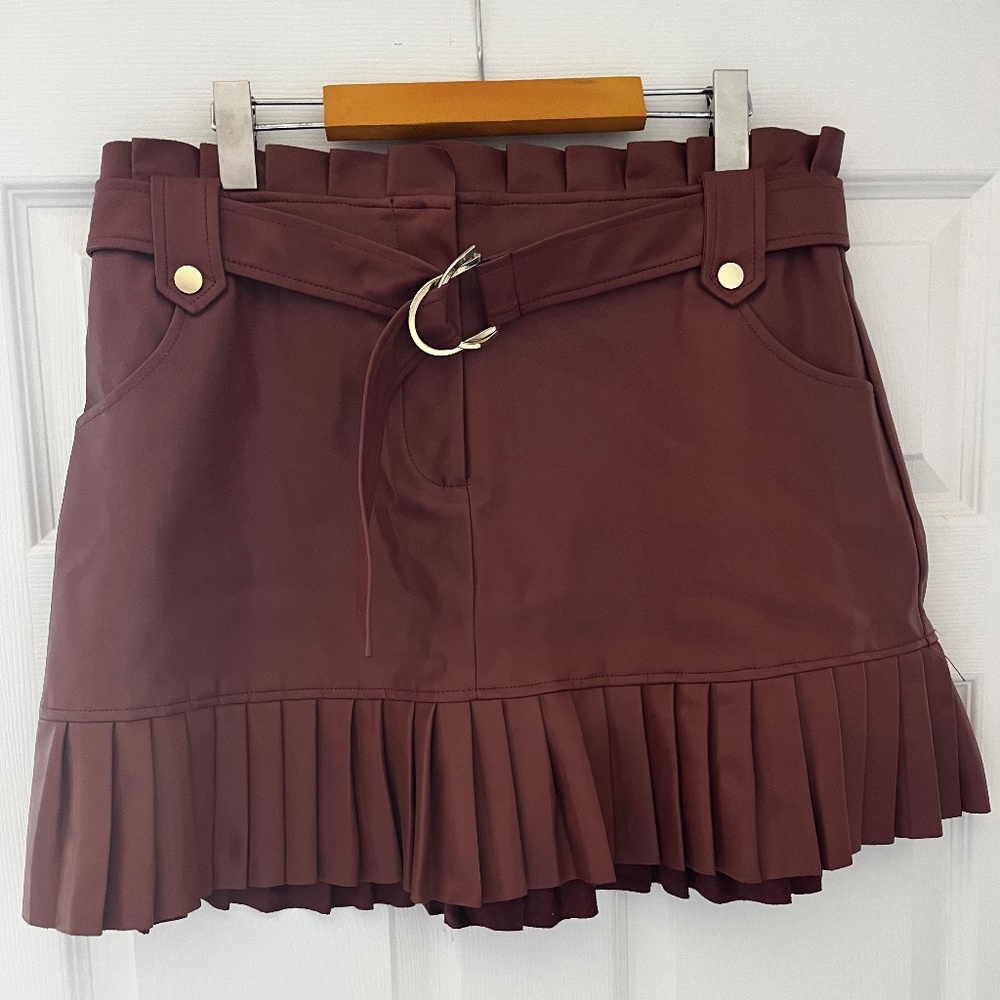 Zara faux leather mini skirt XL